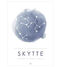 Citatplakat Plakat - A3 - Stjernebillede - Skytte - Blå Citatplakat Plakat - A3 - Stjernebillede - Skytte - Blå