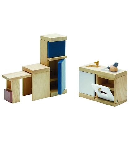 PlanToys Møbelsæt - Køkken - 5 Dele - Træ