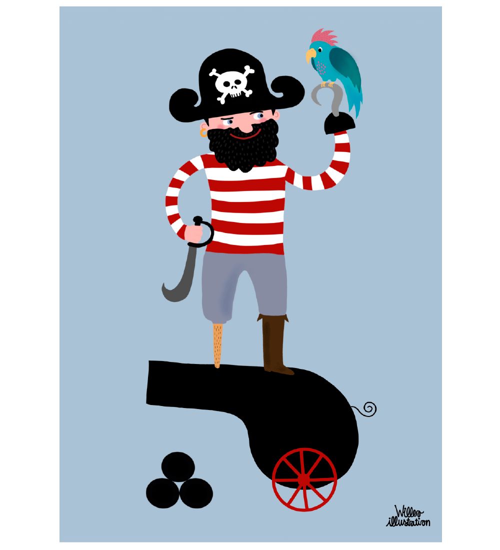 Citatplakat Poster - B2 - Pirate und Papagei - Citatplakat - One Size - Poster