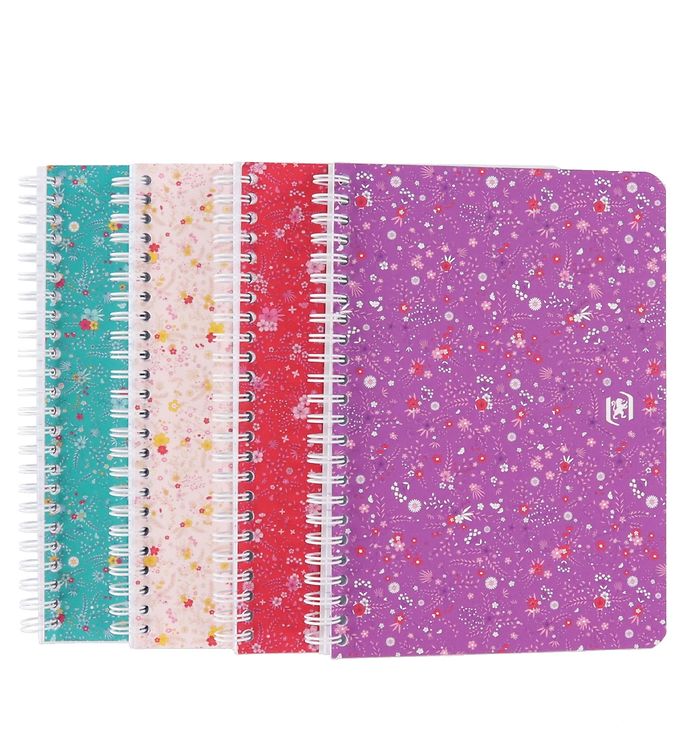 Oxford Notesbog - 1 bog - Floral - Kvadreret - A5 - Assorteret