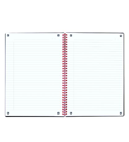 Oxford Notesbog - Spiral - Linieret - A4 - Sort/Rød Oxford Notesbog - Spiral - Linieret - A4 - Sort/Rød