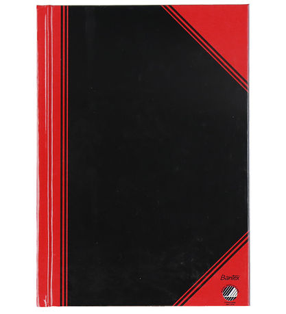 Bantex Notesbog - Linieret - A6 - Sort/Rød