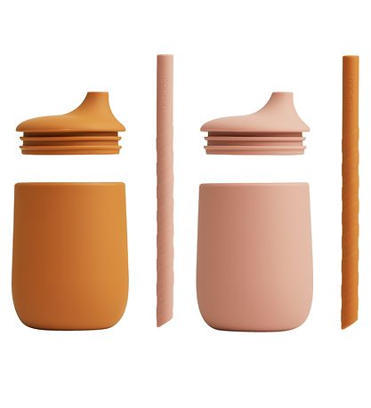 Liewood Kopper m. Sugerør - 2-pak - Silikone - Ellis - Dark Rose Liewood Kopper m. Sugerør - 2-pak - Silikone - Ellis - Dark Rose