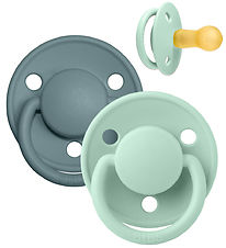 BIBS De Lux Sutter - Str. 2 - 2-pak - Rund - Nordic Mint/Island  BIBS De Lux Sutter - Str. 2 - 2-pak - Rund - Nordic Mint/Island