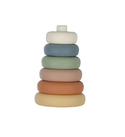 Petit Monkey Stabletårn - Silikone - Pastel Mix Petit Monkey Stabletårn - Silikone - Pastel Mix