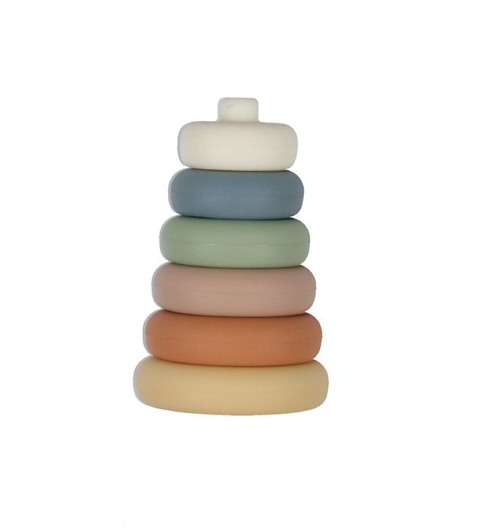 Petit Monkey Stabletårn - Silikone - Pastel Mix