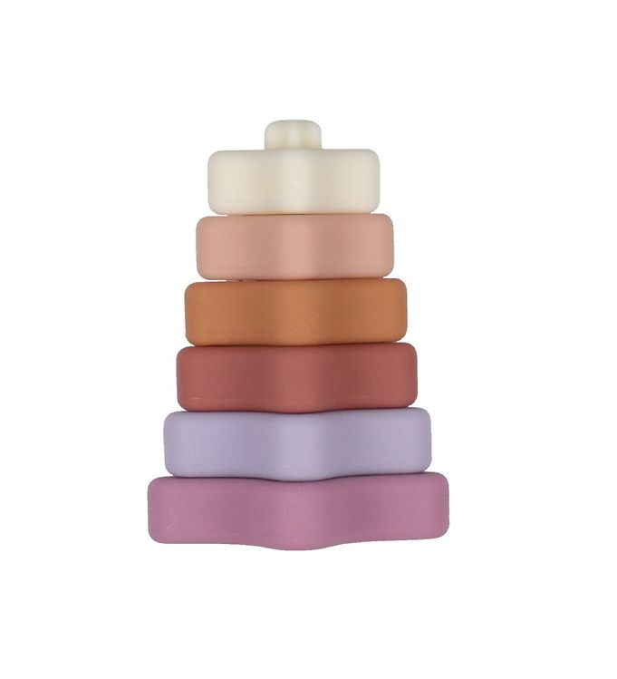 Petit Monkey Stabletårn Stjerner - Silikone - Lilla/Rosa Mix