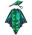Meri Meri Udklædning - Kappe og Hat - Drage - Metallic Grøn Meri Meri Udklædning - Kappe og Hat - Drage - Metallic Grøn