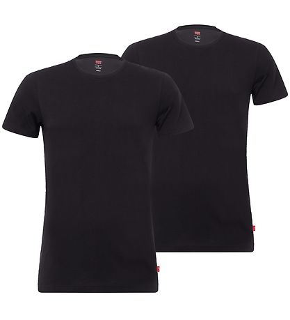 Levis T-Shirt - Crew Neck - 2-Pack - Jet Black