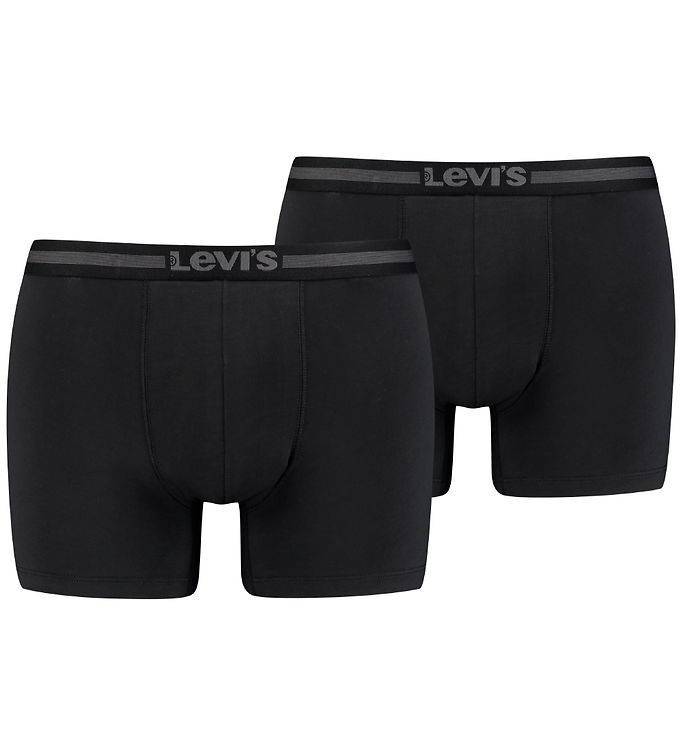 Levis 2P Tencel Boxer Brief Sort lyocell Small Herre