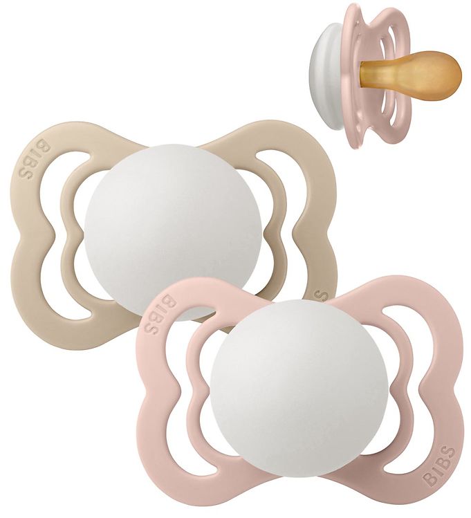 BIBS Supreme GLOW Latex Blush/Vanilla 2 pak - Flere størrelser