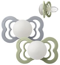 BIBS Supreme Natsutter - Str. 2 - 2-pak - Symmetrisk - Sage/Cl BIBS Supreme Natsutter - Str. 2 - 2-pak - Symmetrisk - Sage/Cl
