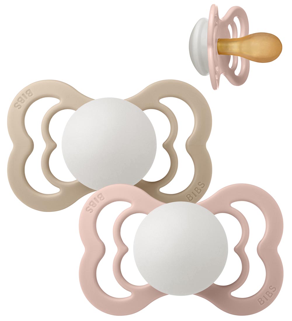 BIBS Supreme+ Leuchtende Schnuller - Gr. 2 - 2er-Pack - Symmetri - BIBS - One Size - Schnuller