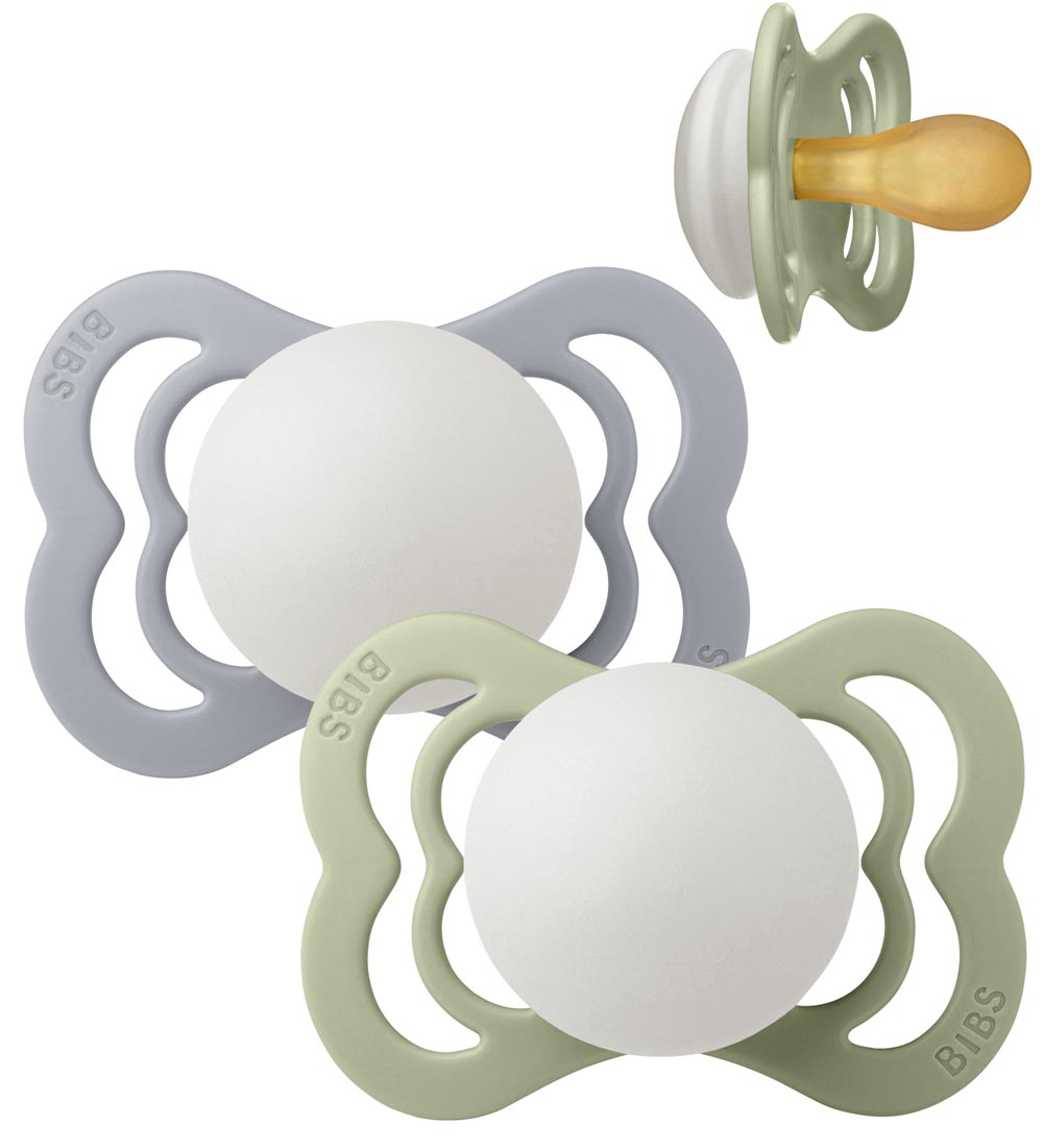 BIBS Supreme+ Leuchtende Schnuller - Gr. 1 - 2er-Pack - Symmetri - BIBS - One Size - Schnuller