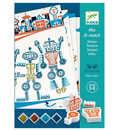 Ensemble de tampons Djeco - Mix & Match - Robots extraterrestres Ensemble de tampons Djeco - Mix & Match - Robots extraterrestres