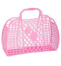 Sun Jellies Lille Foldekurv - Retro - 26x21x12 cm - Neon Pink Sun Jellies Lille Foldekurv - Retro - 26x21x12 cm - Neon Pink