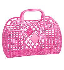 Sun Jellies Lille Foldekurv - Retro - 26x21x12 cm - Berry Pink Sun Jellies Lille Foldekurv - Retro - 26x21x12 cm - Berry Pink