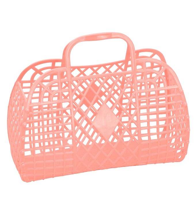 Sun Jellies Lille Foldekurv - Retro - 26x21x12 cm - Peach