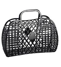 Sun Jellies Lille Foldekurv - Retro - 26x21x12 cm - Black Sun Jellies Lille Foldekurv - Retro - 26x21x12 cm - Black