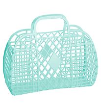 Sun Jellies Lille Foldekurv - Retro - 26x21x12 cm - Mint Sun Jellies Lille Foldekurv - Retro - 26x21x12 cm - Mint