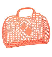 Sun Jellies Lille Foldekurv - Retro - 26x21x12 cm - Neon Orange Sun Jellies Lille Foldekurv - Retro - 26x21x12 cm - Neon Orange