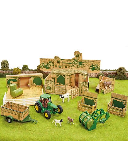 Britains Speelset - 43257 - John Deere - 20 Onderdelen - Farm In Britains Speelset - 43257 - John Deere - 20 Onderdelen - Farm In