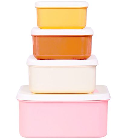 A Little Lovely Company Madkassesæt - 4 stk - Rainbows A Little Lovely Company Madkassesæt - 4 stk - Rainbows