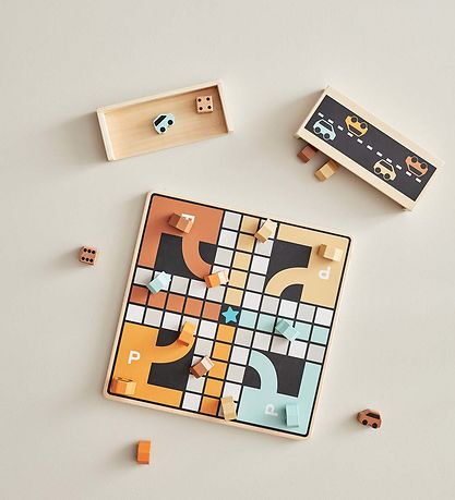 Kids Concept Ludo - Biler - Aiden - Træ Kids Concept Ludo - Biler - Aiden - Træ