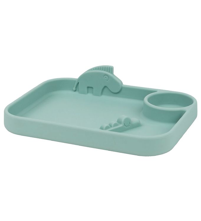 Done by Deer Peekaboo Opdelt Silikone Tallerken Blue - tallerkener - Legekammeraten.dk