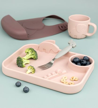 Done By Deer Plate - Silicone - Peekaboo - Deer Friends Powd