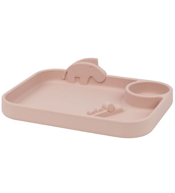 Done by Deer Peekaboo Opdelt Silikone Tallerken Powder - tallerkener - Legekammeraten.dk