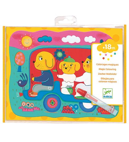 Djeco Malebog - Magic Coloring - Gul Djeco Malebog - Magic Coloring - Gul