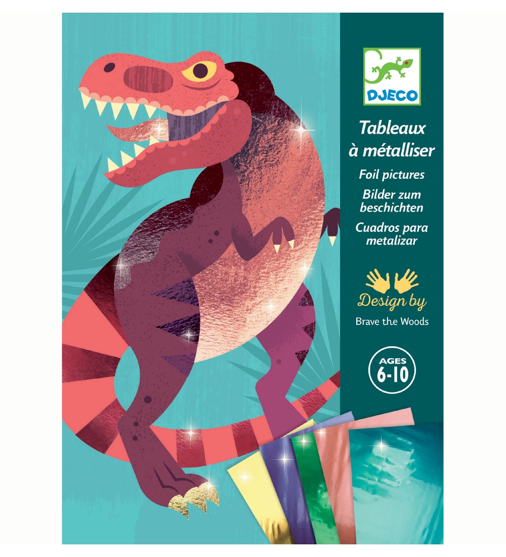 Djeco Kreasæt - Folienbilder - Jurassic - Djeco - One Size - Kreatives Spielset