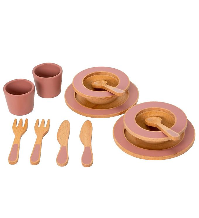 Mamamemo Legeservice - Spisestel - Rød- Fra 3 år.