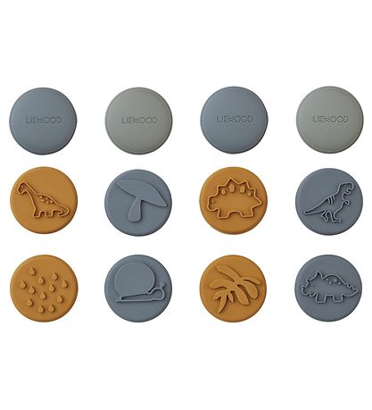 Liewood Stamps - Silicone - 12-Pack - Earl - Blue Multi Mix