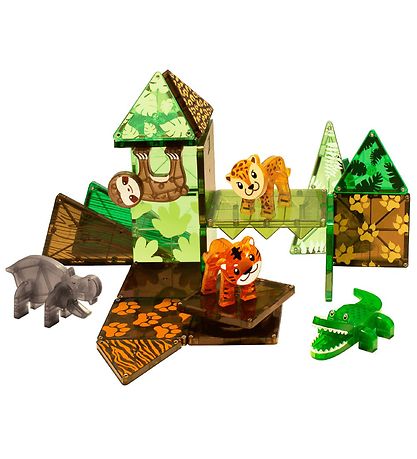 Magna-Tiles Magnetsæt - 25 Dele - Jungledyr