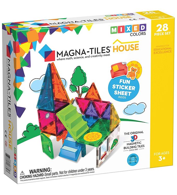 Magna-Tiles Magnetsæt - 28 Dele - Hus