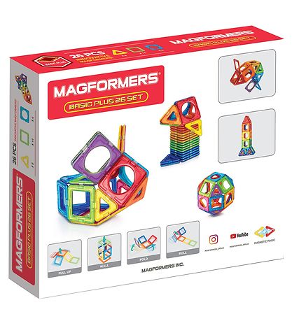 Magformers Magnetsæt - Basic Plus - 26 Dele Magformers Magnetsæt - Basic Plus - 26 Dele