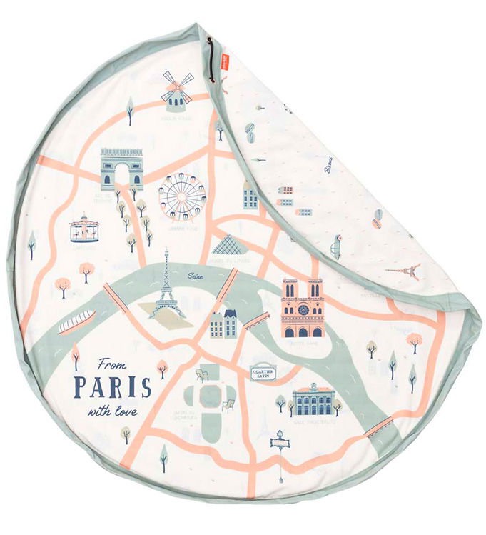 Play&Go Legetøjstæppe - Ø140 - Paris Map