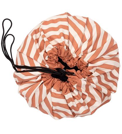 Play&Go Legetøjstæppe - Ø140 - Stripes Brown Play&Go Legetøjstæppe - Ø140 - Stripes Brown