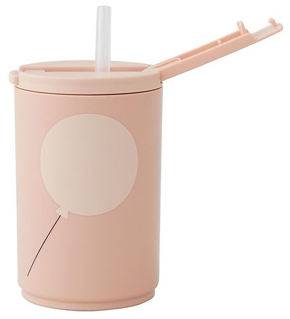 Design Letters Kop m. Sugerør - Kids - 330 ml - Pudderrosa Ballo Design Letters Kop m. Sugerør - Kids - 330 ml - Pudderrosa Ballo