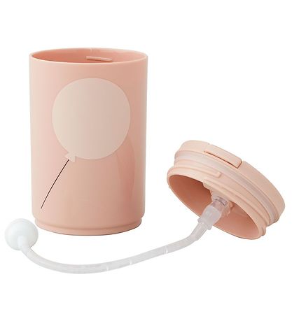 Design Letters Kop m. Sugerør - Kids - 330 ml - Pudderrosa Ballo