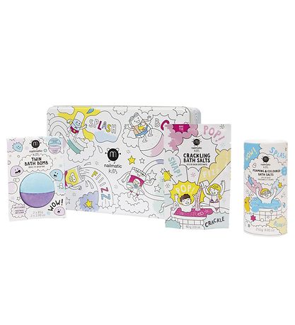 Nailmatic Badesæt - Box m. Badebombe, Badesalt, Knitrende Badesa