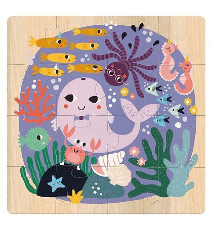 Vilac Puslespil - 3x16 Brikker - I Luften, I Vandet og På Jorden Vilac Puslespil - 3x16 Brikker - I Luften, I Vandet og På Jorden