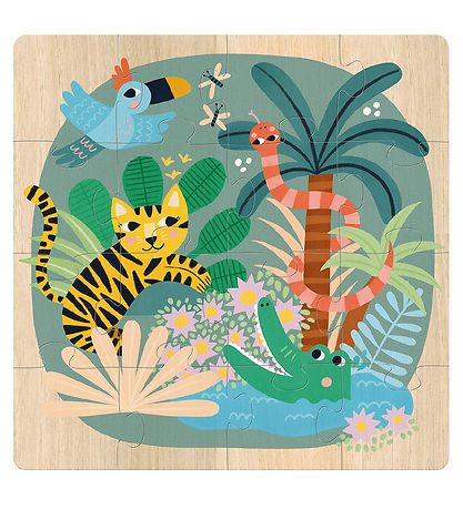 Vilac Puslespil - 3x16 Brikker - I Luften, I Vandet og På Jorden Vilac Puslespil - 3x16 Brikker - I Luften, I Vandet og På Jorden