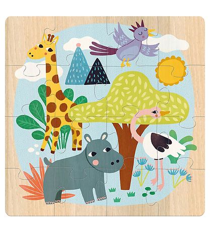 Vilac Puslespil - 3x16 Brikker - Dyr Vilac Puslespil - 3x16 Brikker - Dyr