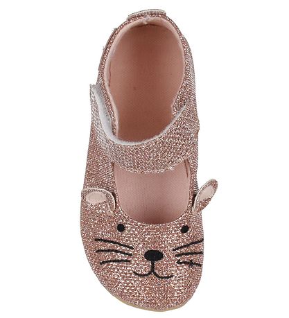 Living Kitzbühel Ballerina Hjemmesko - Rosa Glitter m. Kat