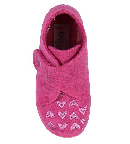 Superfit Hjemmesko - Uld - Pink m. Hjerter Superfit Hjemmesko - Uld - Pink m. Hjerter