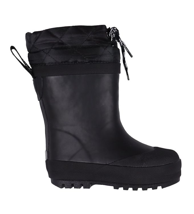 Angulus Vintergummistøvle Sort Med Uldfoer - Str. 30