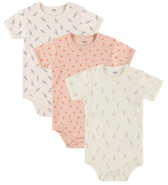 Pippi Body - 1 stk. - Assorteret - K/Æ - Lys m. Mønster